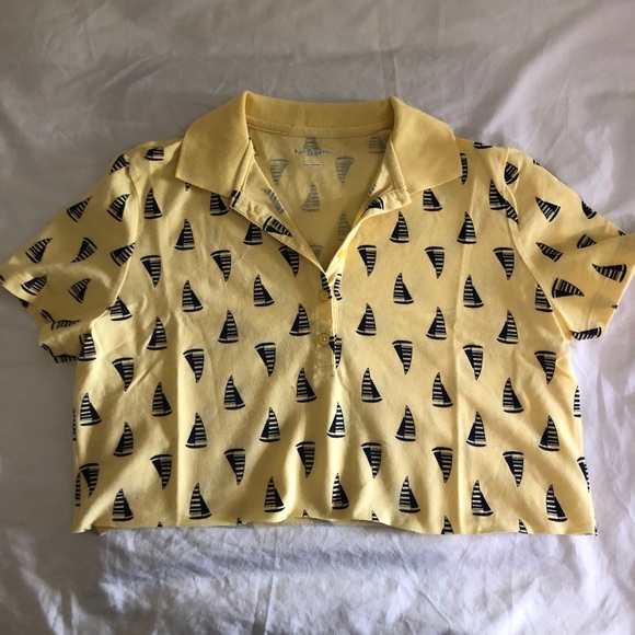 Cropped & collared sail boat top - Picture 2 of 2